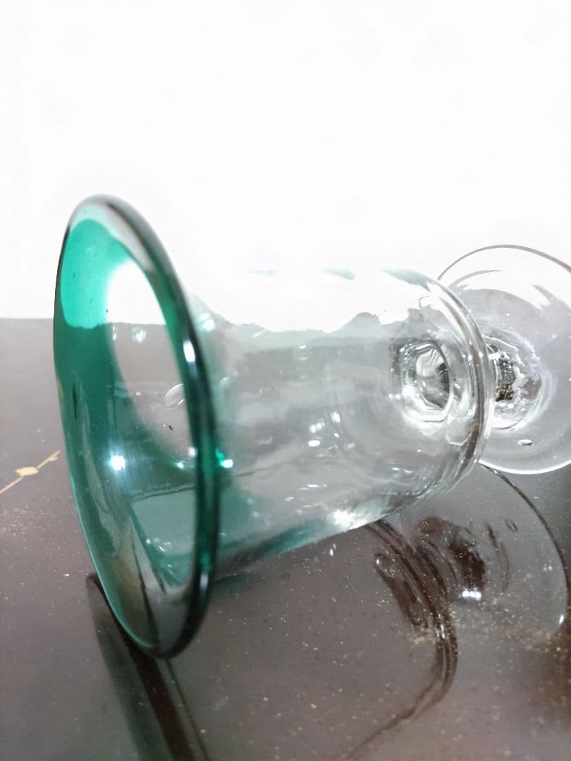 透明（すき）ガラス　翠暈し氷コップ