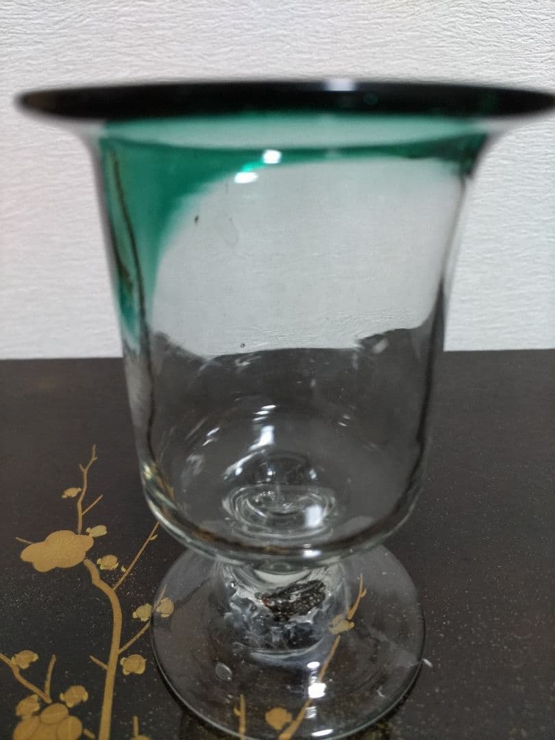 透明（すき）ガラス　翠暈し氷コップ