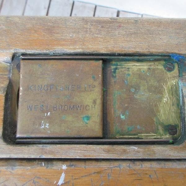 レア イギリス製 アンティーク 家具 スクールデスク 机 2人掛け 6047e