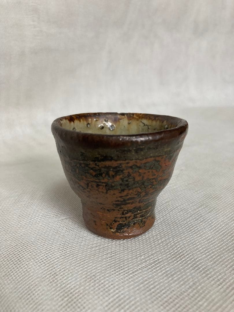 hnさん専用壺屋焼／魚柄ぐい呑／昭31