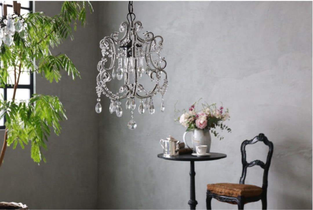 【専用】サラグレース シャンデリア 1灯Juliaシャビーグレー LED