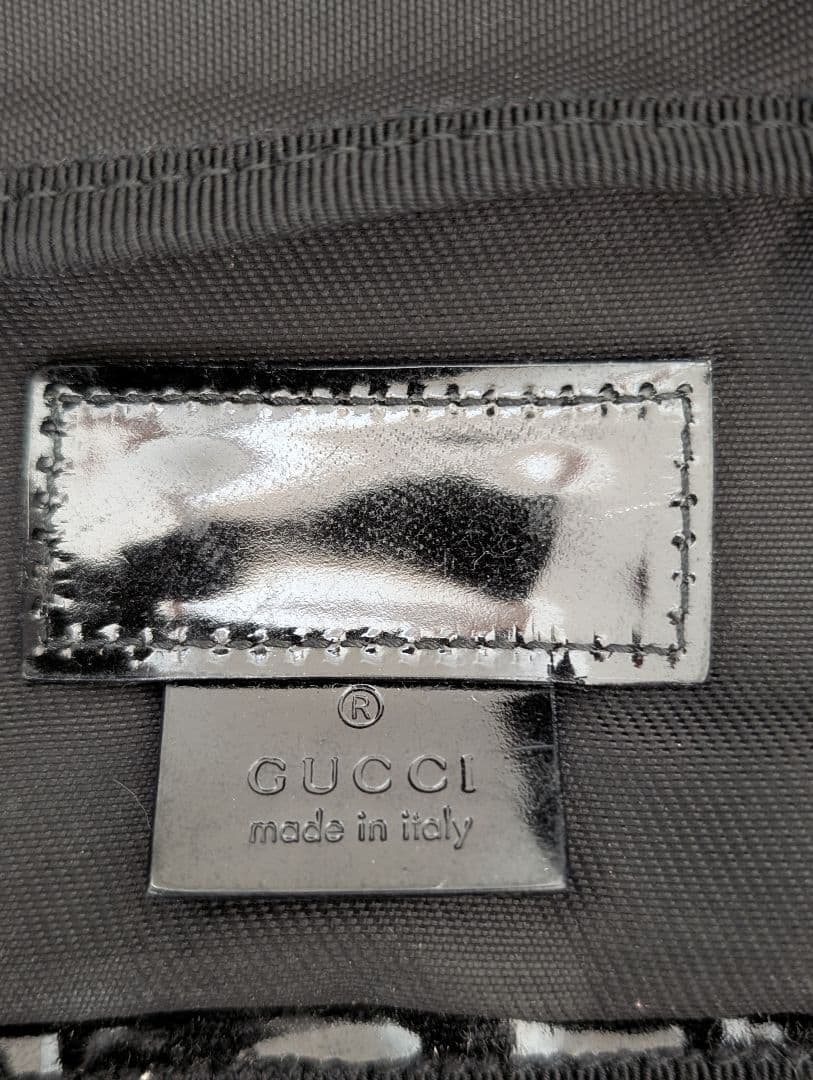 GUCCI グッチ ナイロン ブラックボストンバッグ