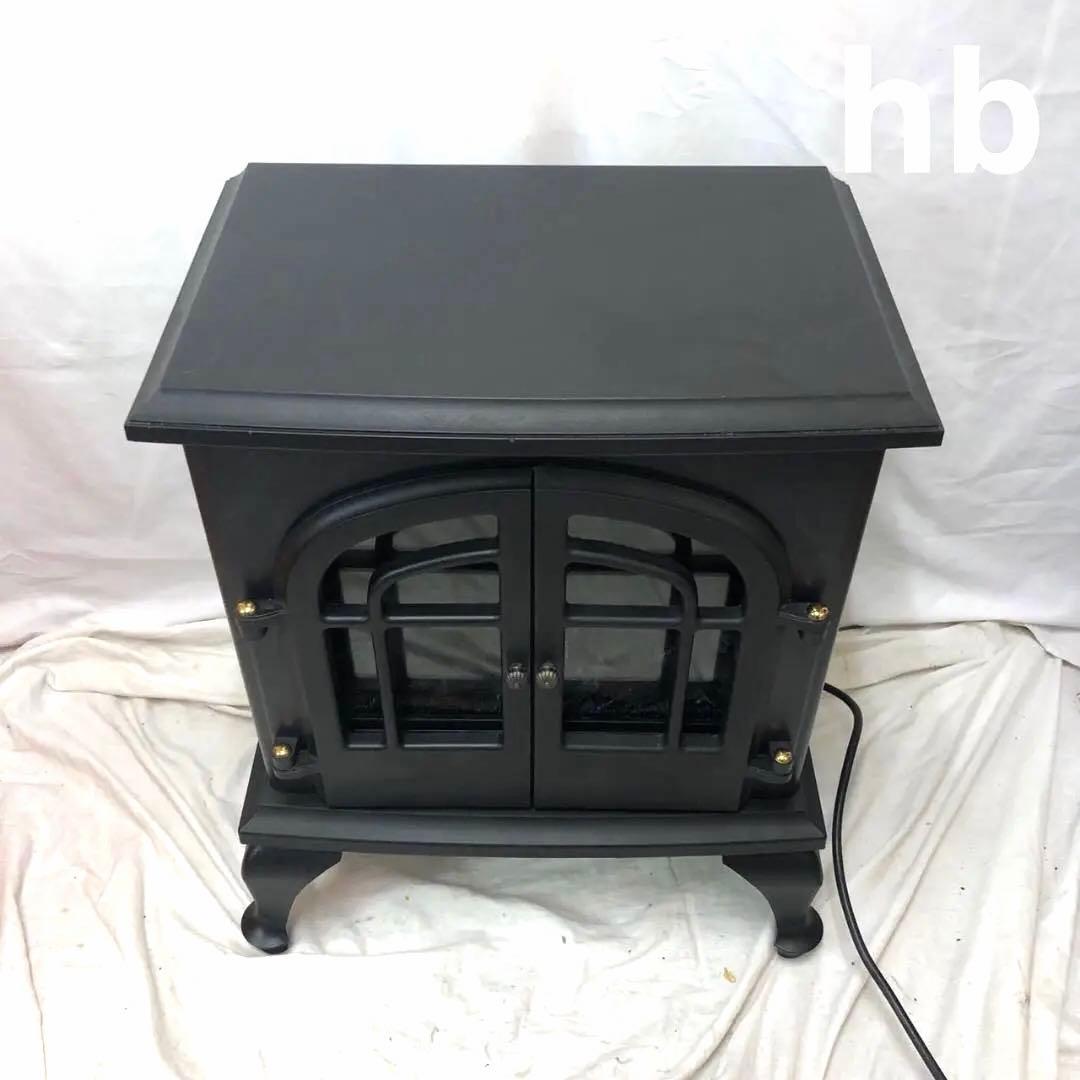 【人気の暖炉型】山善 クラシックデザインファンヒーター ブラック YAMAZEN