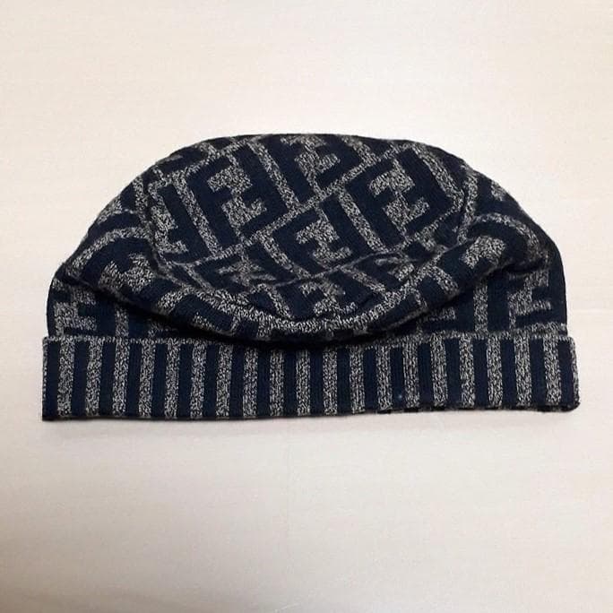 FENDI ズッカ柄 ウール ニット帽