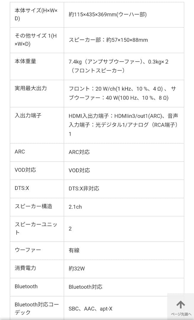 ホームシアター HTP-CS1 [2.1ch /Bluetooth対応]