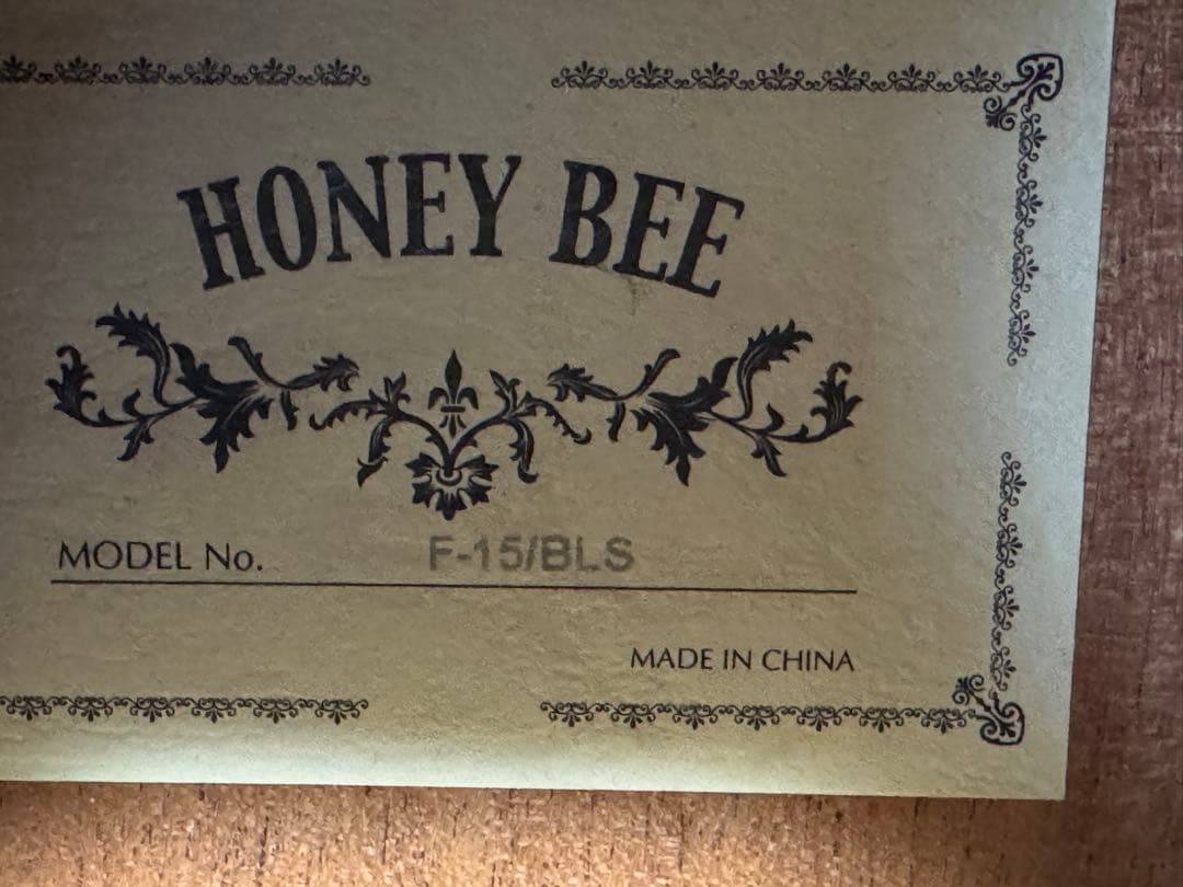 HONEY BEE アコースティックギター F-15 BLS スタンド