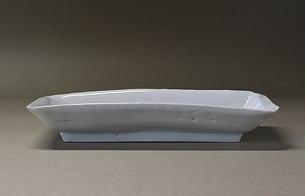 古伊万里染付 山水に水車文 長型皿