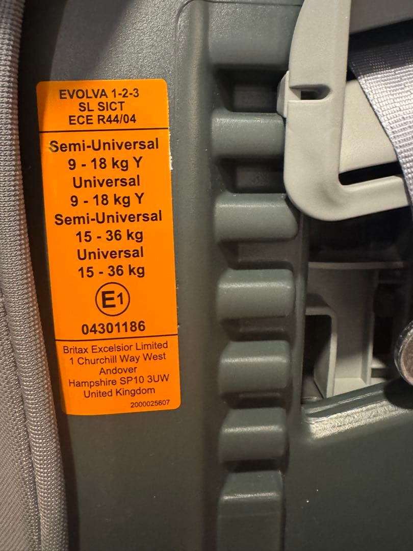 britax romer EVOLVA 1 2 3 SL ブリタックス　レーマー