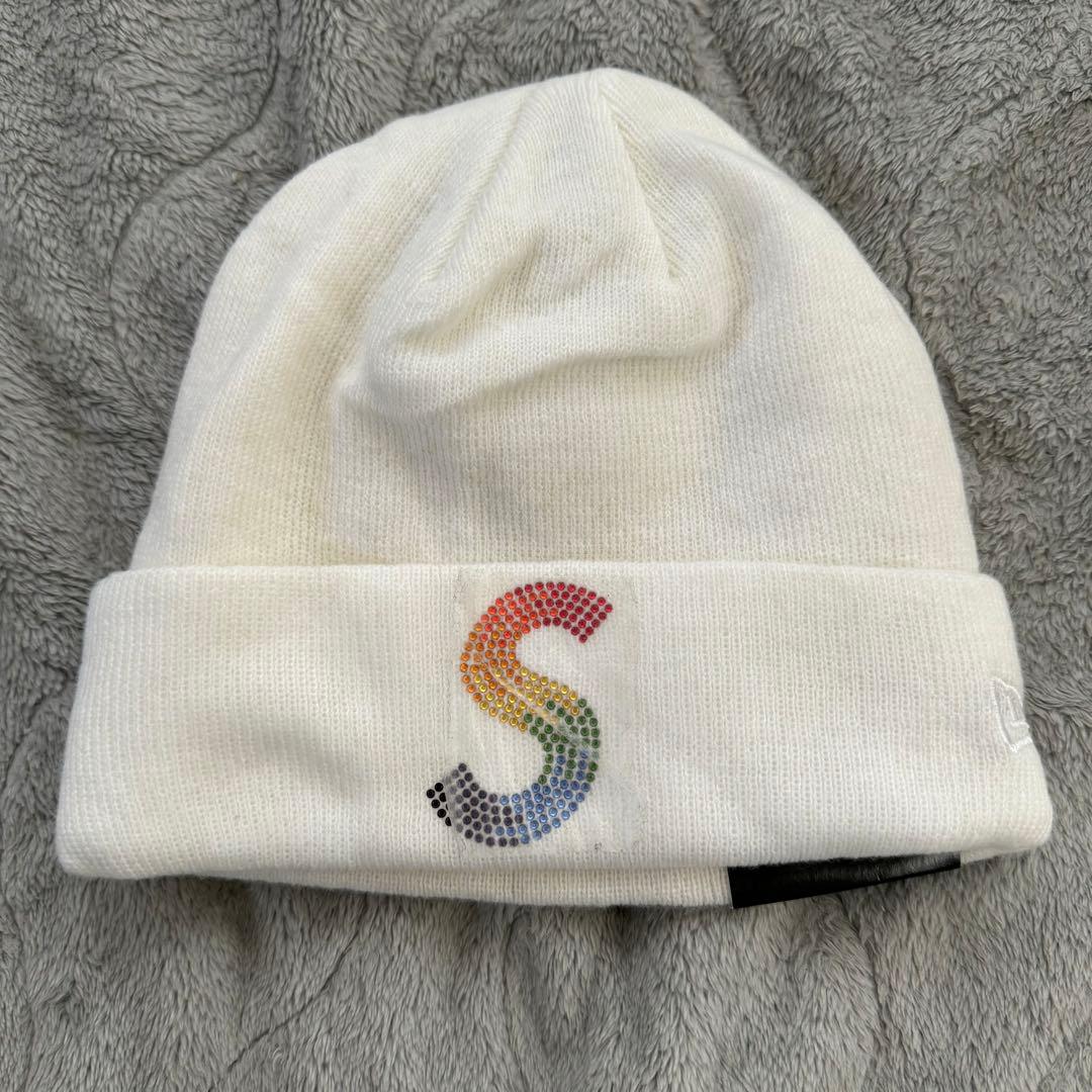 新品 supreme ニット帽 スワロフスキー