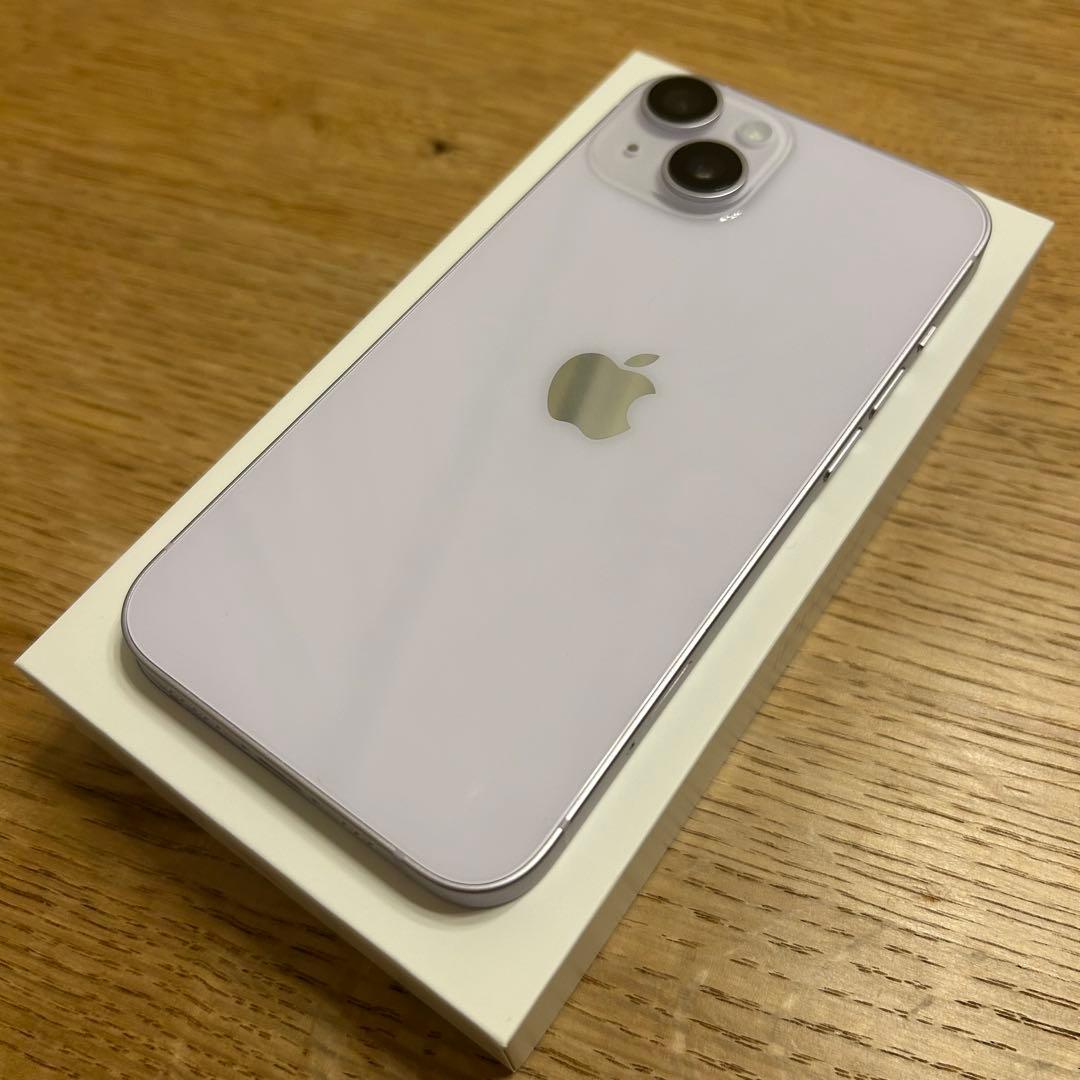 美品 Apple iPhone 14 パープル 本体