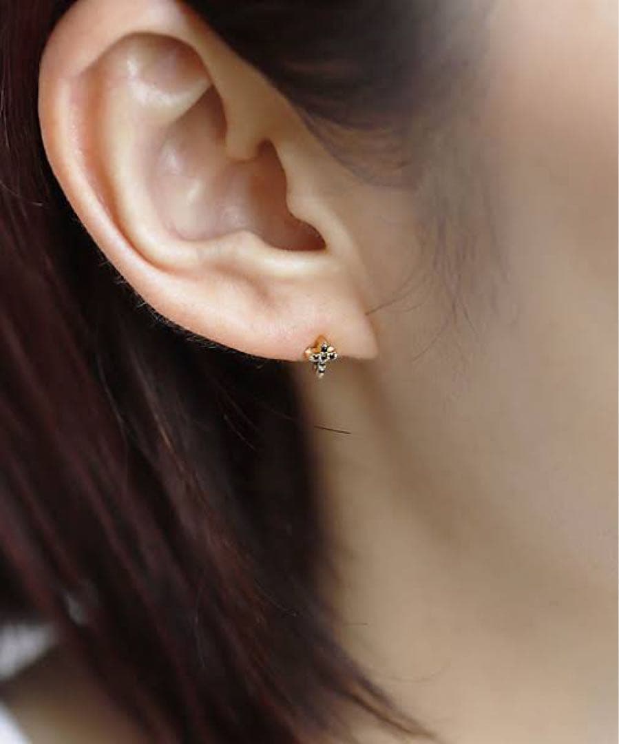 シエナロゼ　ブラックダイヤ　ピアス