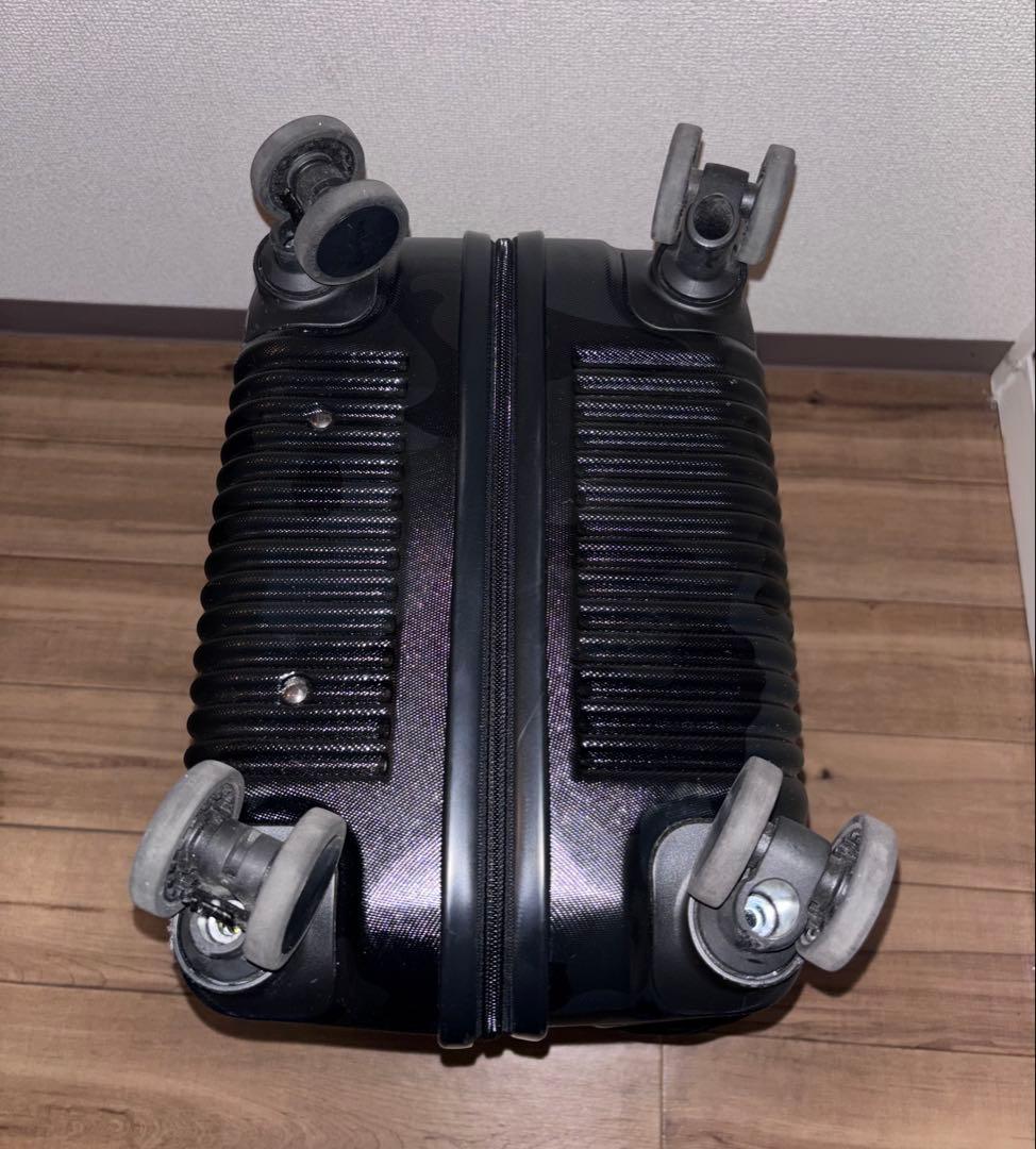 【希少】マスターピース キャリーケース 迷彩 ストッパー付 機内持込可 美品