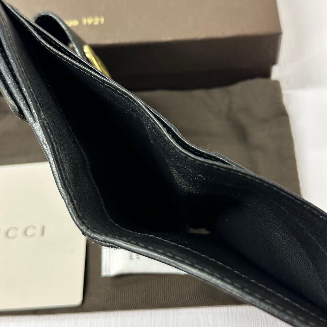 新品同様‼️ グッチ　GUCCI 財布　折り財布　GGキャンバス ハート金具