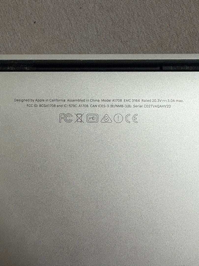 macbook pro 13インチ 2017 A1708 ジャンク 本体のみ