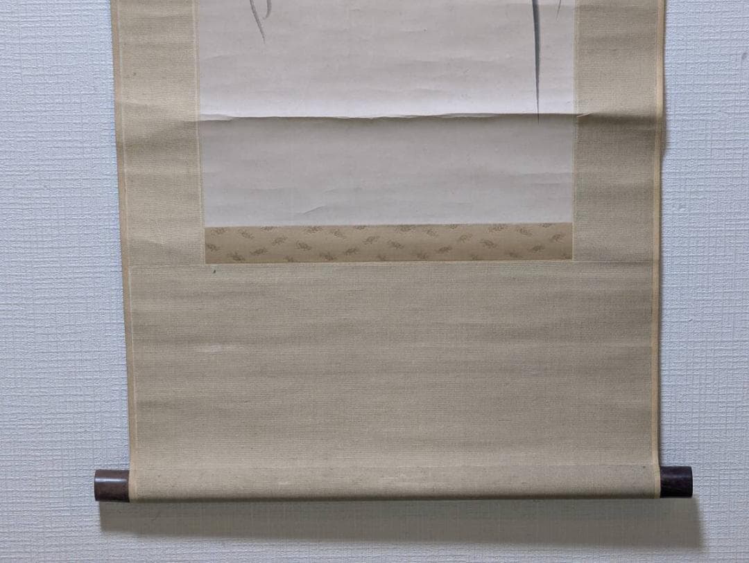 【真作】掛軸　墨蘭図　気品ある蘭の水墨画　静謐な気韻　高潔を描いた蘭図　T15