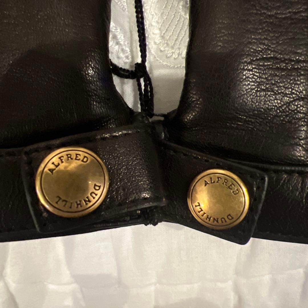 dunhill ダンヒル　最高級レザー手袋　カシミヤ100 未使用　黒イタリア製