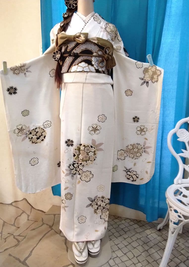 振袖フルセット、正絹振袖成人式、半襟重ね衿、帯揚げ帯締め、西陣袋帯、襦袢