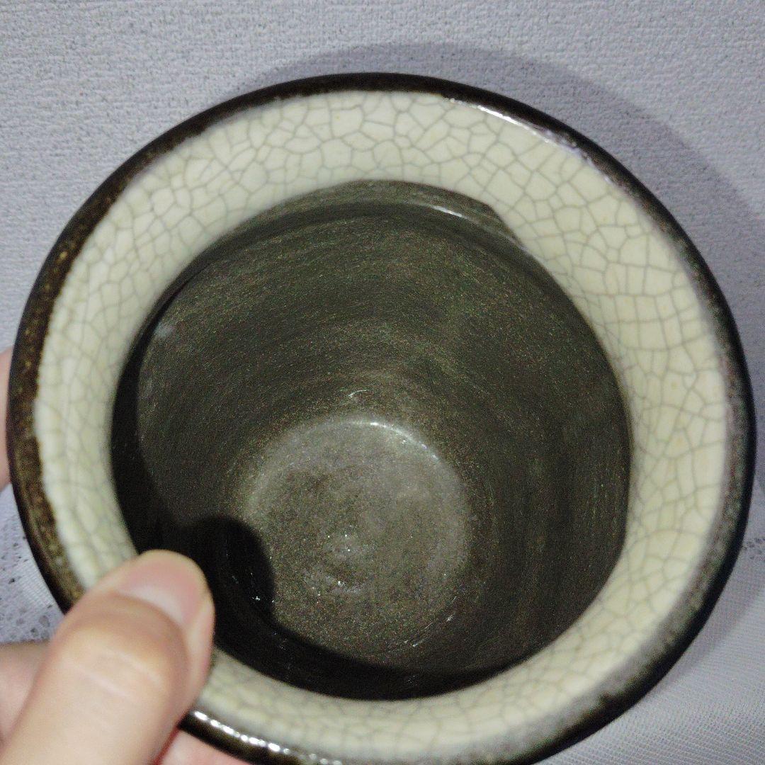 北海道/小樽窯 アイヌ紋様　壺　花瓶