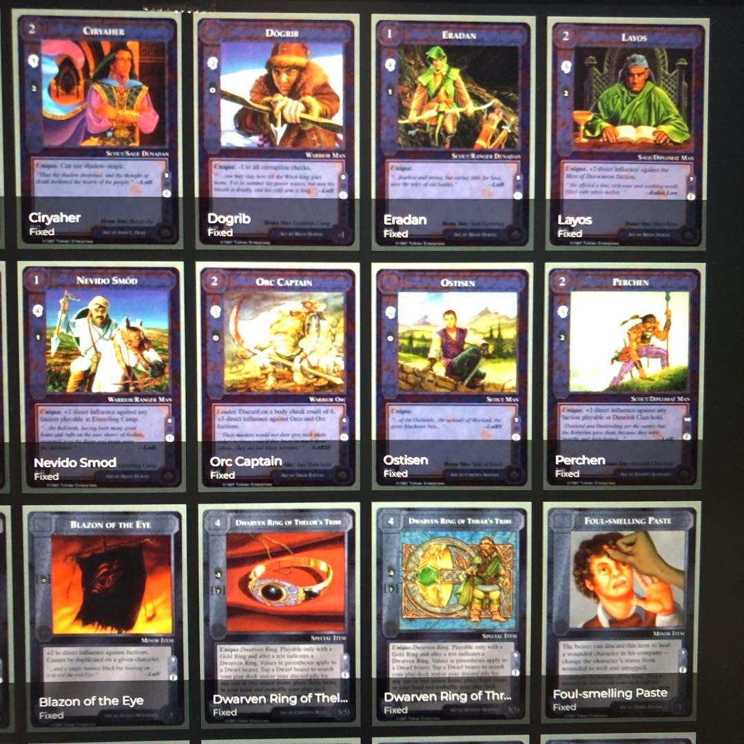 ミドルアース　カード　チャレンジデッキF ccg 指輪物語　希少