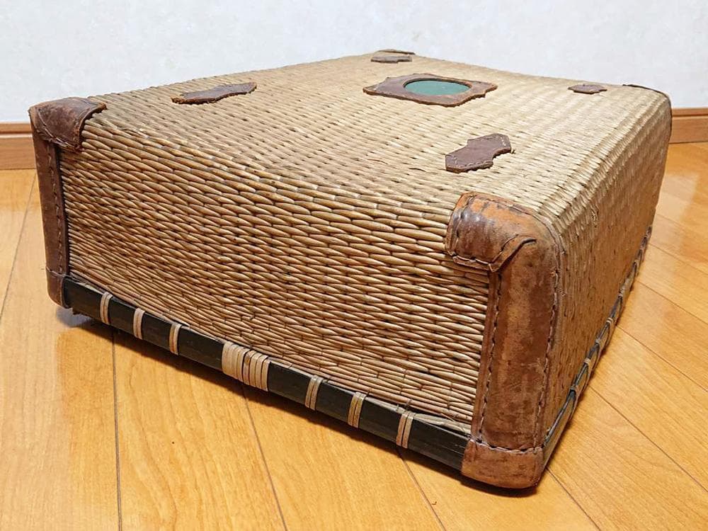 【珍】　★ 柳編み トランクケース ★　籠 カゴ 収納かご バスケット　古民具