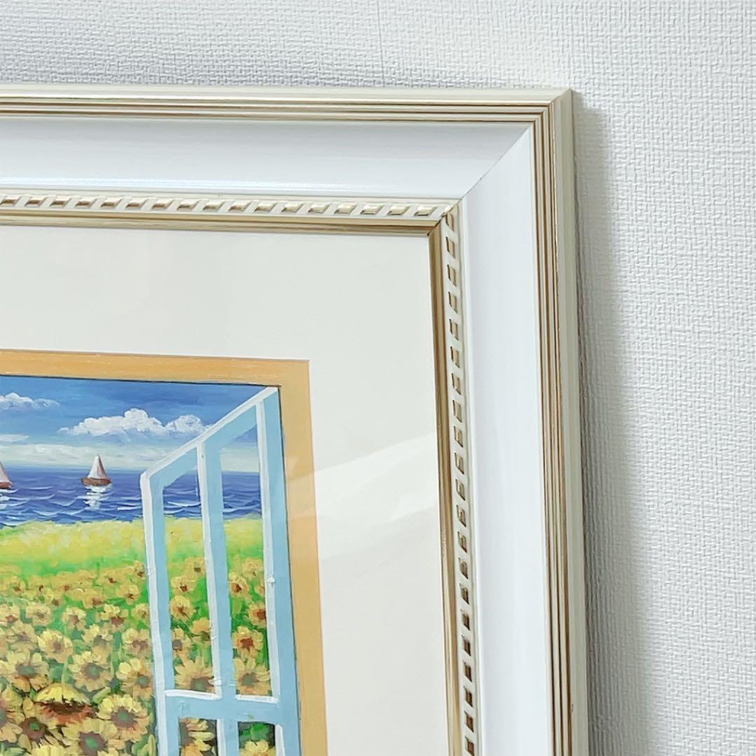 K.Yamada 肉筆絵画　ひまわり