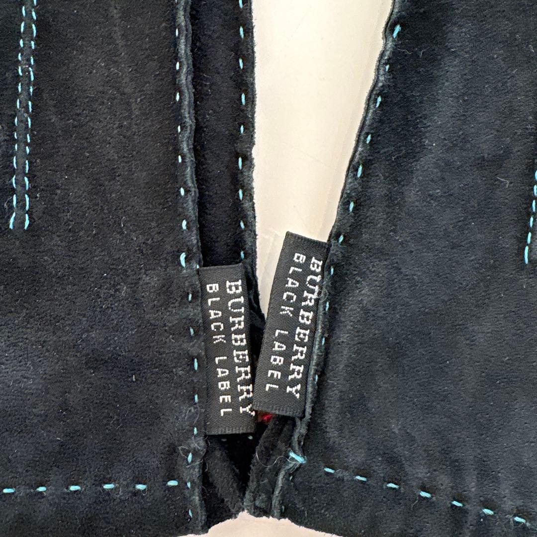 3連休お値下げ！BURBERRY BLACK LABEL スエード手袋 ブラック