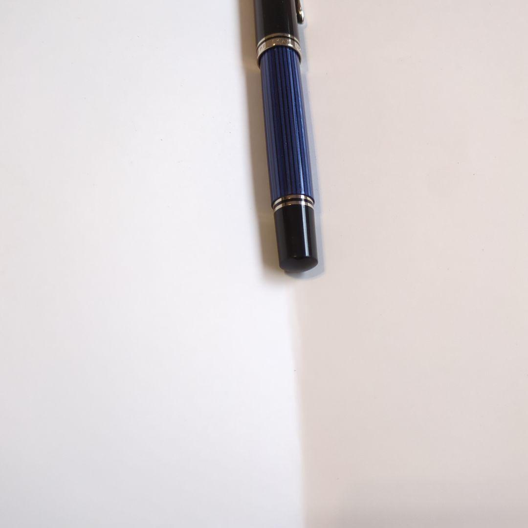 ペリカン　スーベレーン　m805 ブルーストライプ　F　細字　750　18金