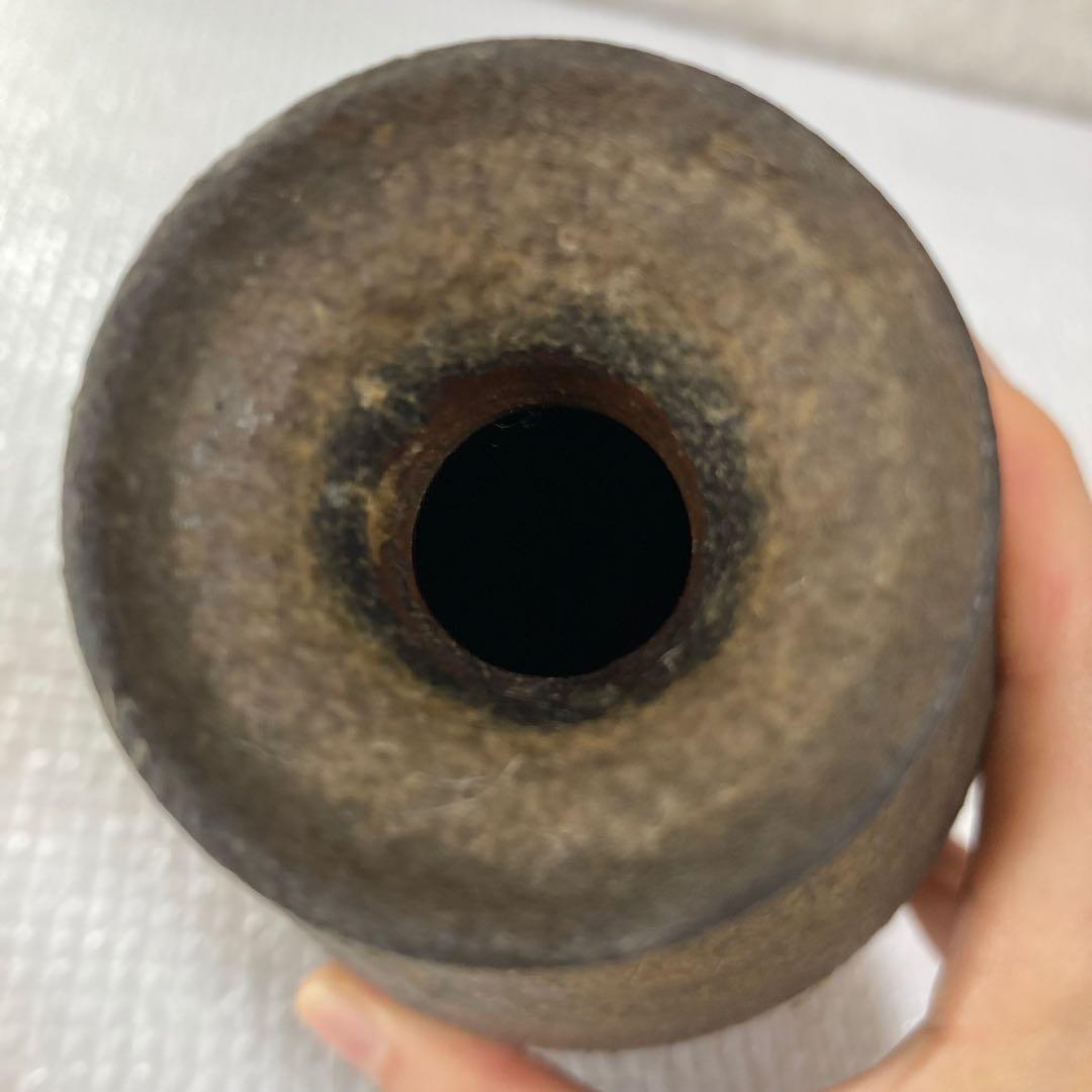 備前焼 徳利型 花瓶 焼締 陶印あり 茶道具 花器 華道具 古美術 インテリア