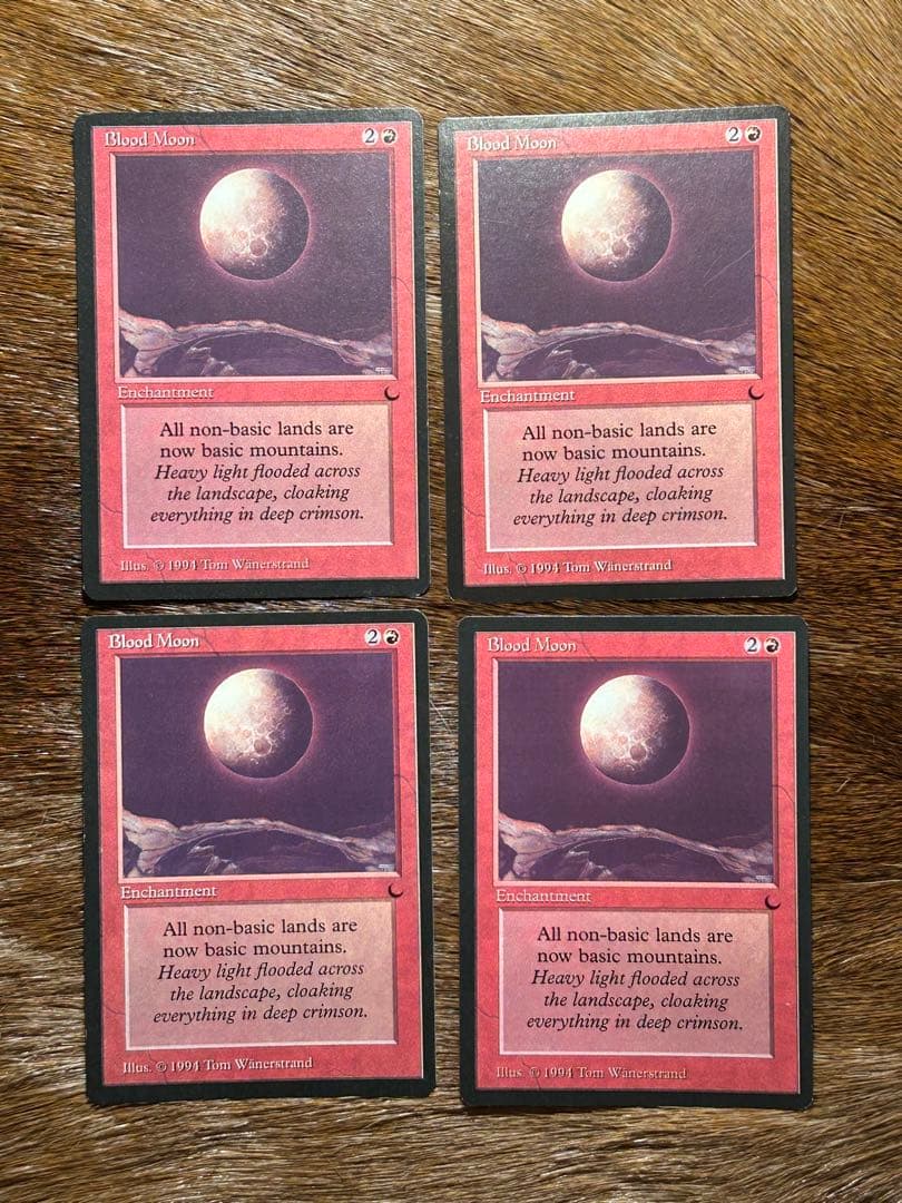 MTG 血染めの月 4枚セット 初版 DRK