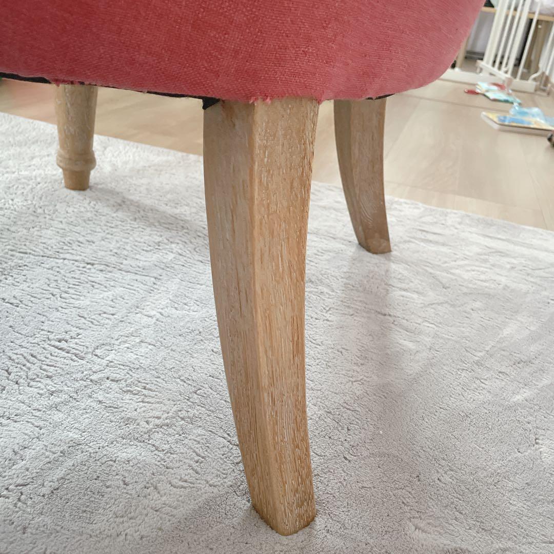 ラムズゲイトチェア 1人掛けソファ　リネン　ダスティピンク