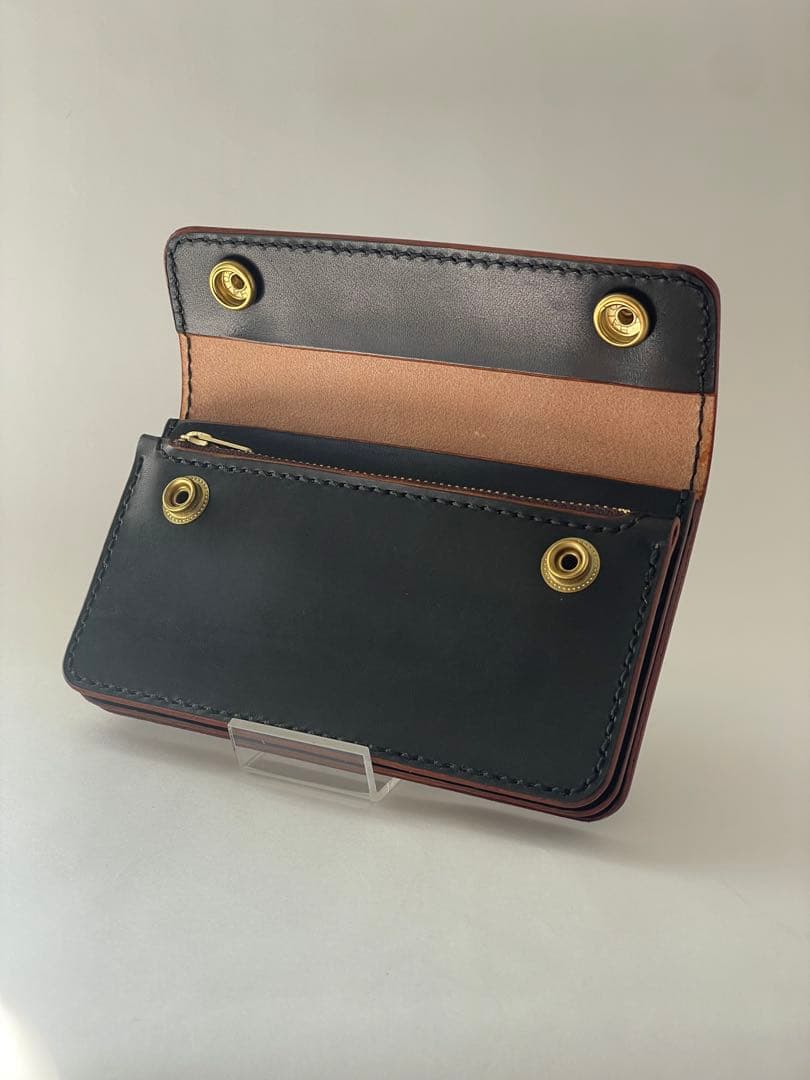 【制作入れ替えのため値下げ】ミドルトラッカーウォレット／　メンズ　レディース本革