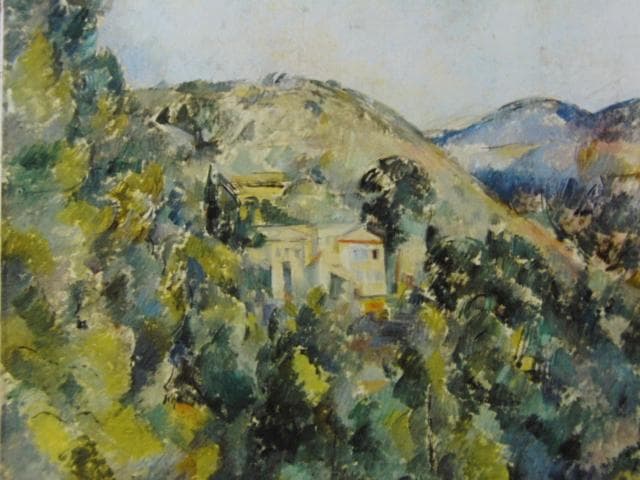 ポール・セザンヌ、【ポーヴルの丘】、希少な画集画より