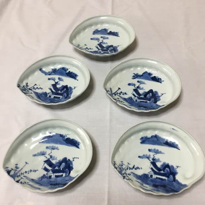 あわびの形の皿 （5枚）