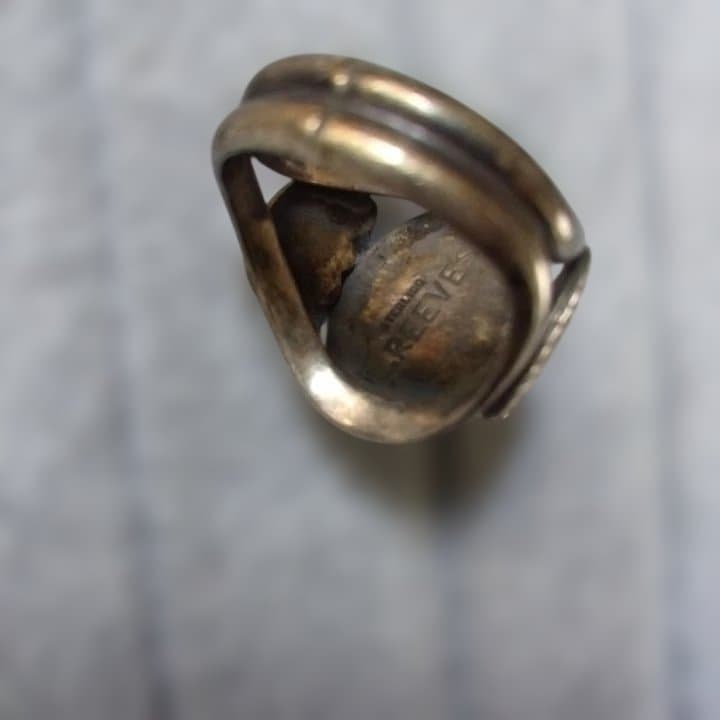 ヴィンテージ スターリングシルバー L. Reeves ターコイズ石 リング