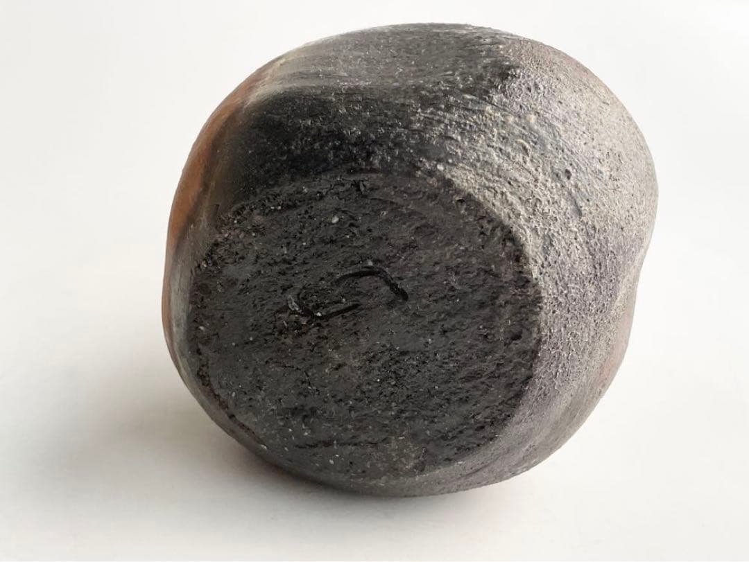 陶芸家　中村六郎　備前　窯変　徳利　酒器　共箱　備前焼