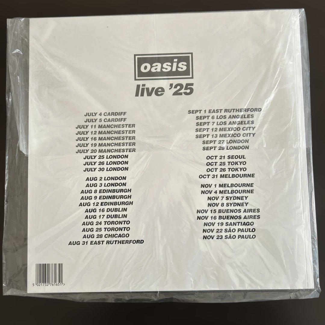 oasis live 25 ステッカー2枚、ツアーパンフレット