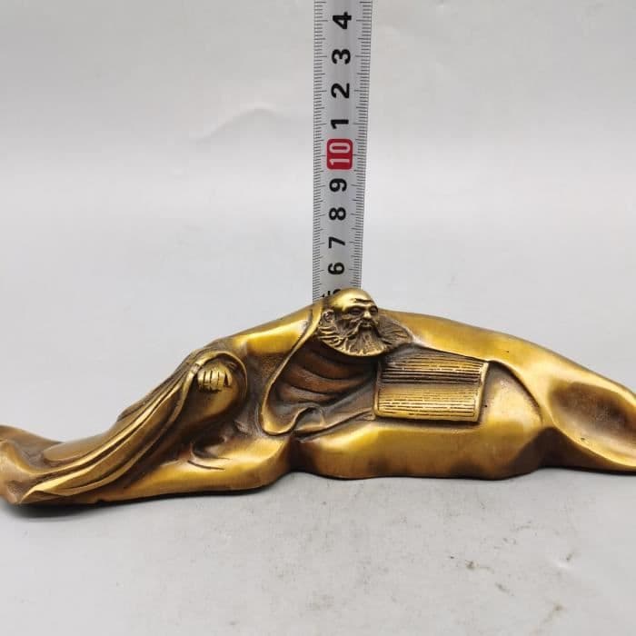 銅細工 達磨祖師 文鎮 筆架 筆置 筆入 装飾品 工芸品 美術品