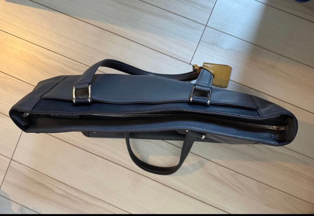 Fujitaka カルクレザー トートバッグ　A4 ビジネス　グレー