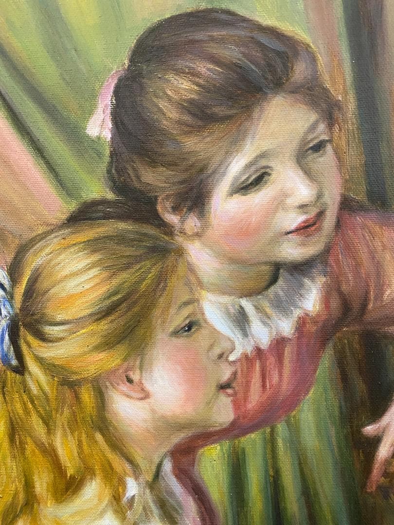 ピエール＝オーギュスト・ルノワール『ピアノを弾く少女たち』複製画　摸写④