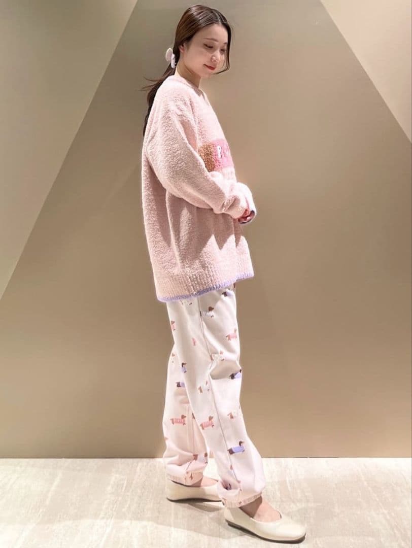 新品✨ジェラピケ ベビモコダックスフンドジャガードプルオーバー PNK