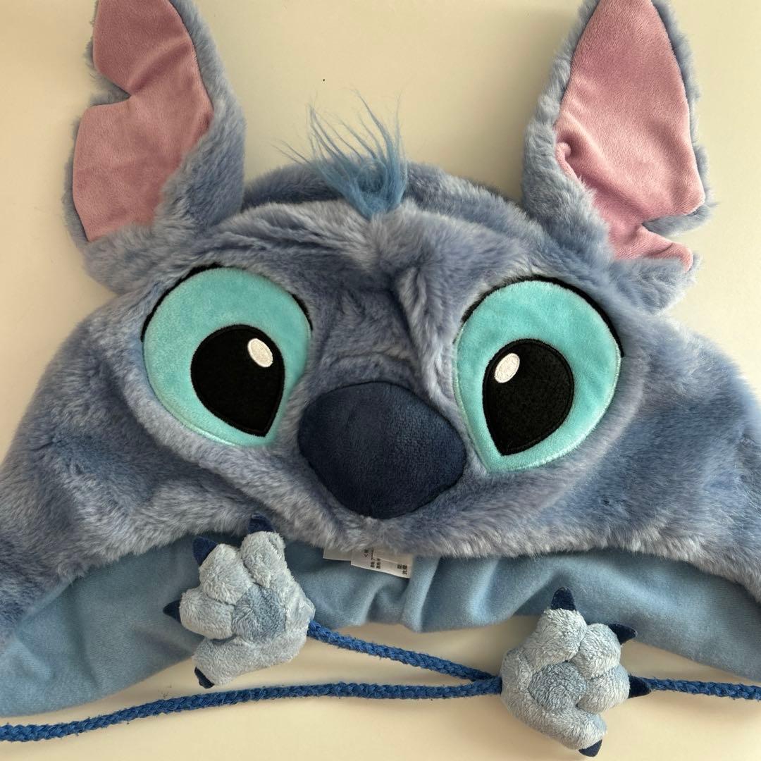 【レア】ディズニーファンキャップ　プーさん　スティッチ　ミニーちゃん　被り物　紫