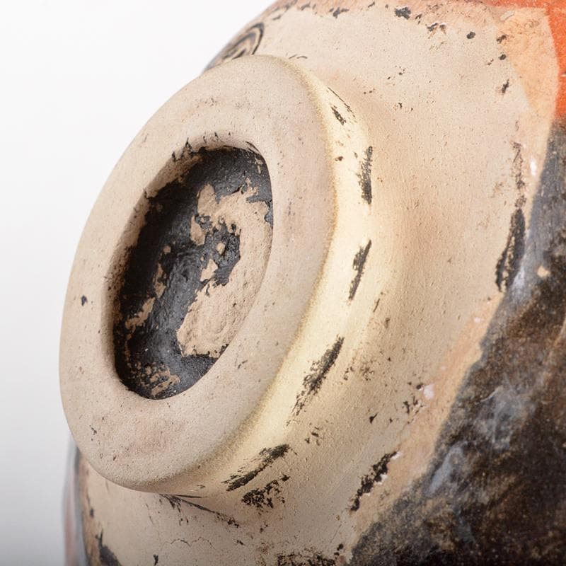 茶道具　十二代楽吉左衛門　弘入造　赤楽茶碗　時代箱付　M　R6748