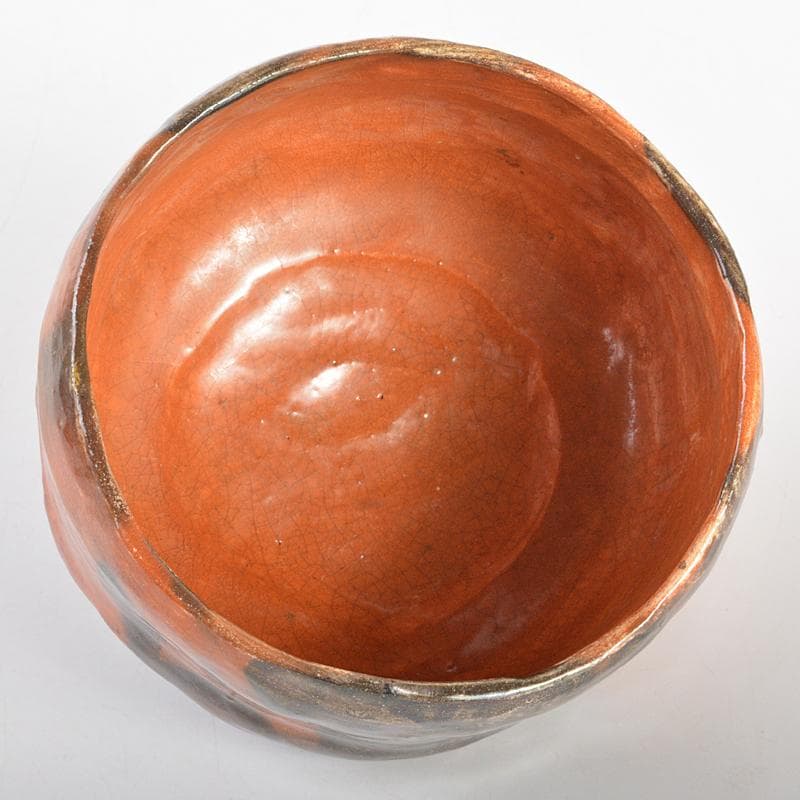 茶道具　十二代楽吉左衛門　弘入造　赤楽茶碗　時代箱付　M　R6748