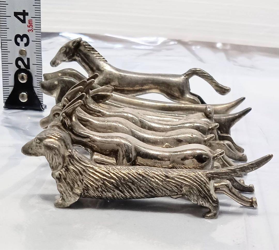 箸置き 馬 犬 兎 カンガルー アンティーク8点 インテリア 置物