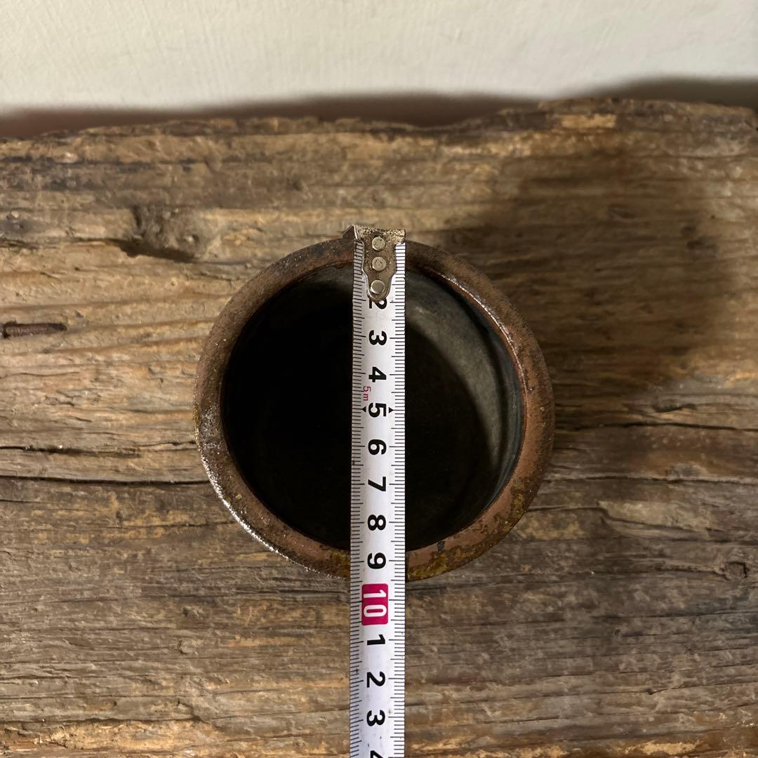 雰囲気のある古い九州民窯　古高取　火入れ　古道具　古唐津　花入検:白洲正子　李朝