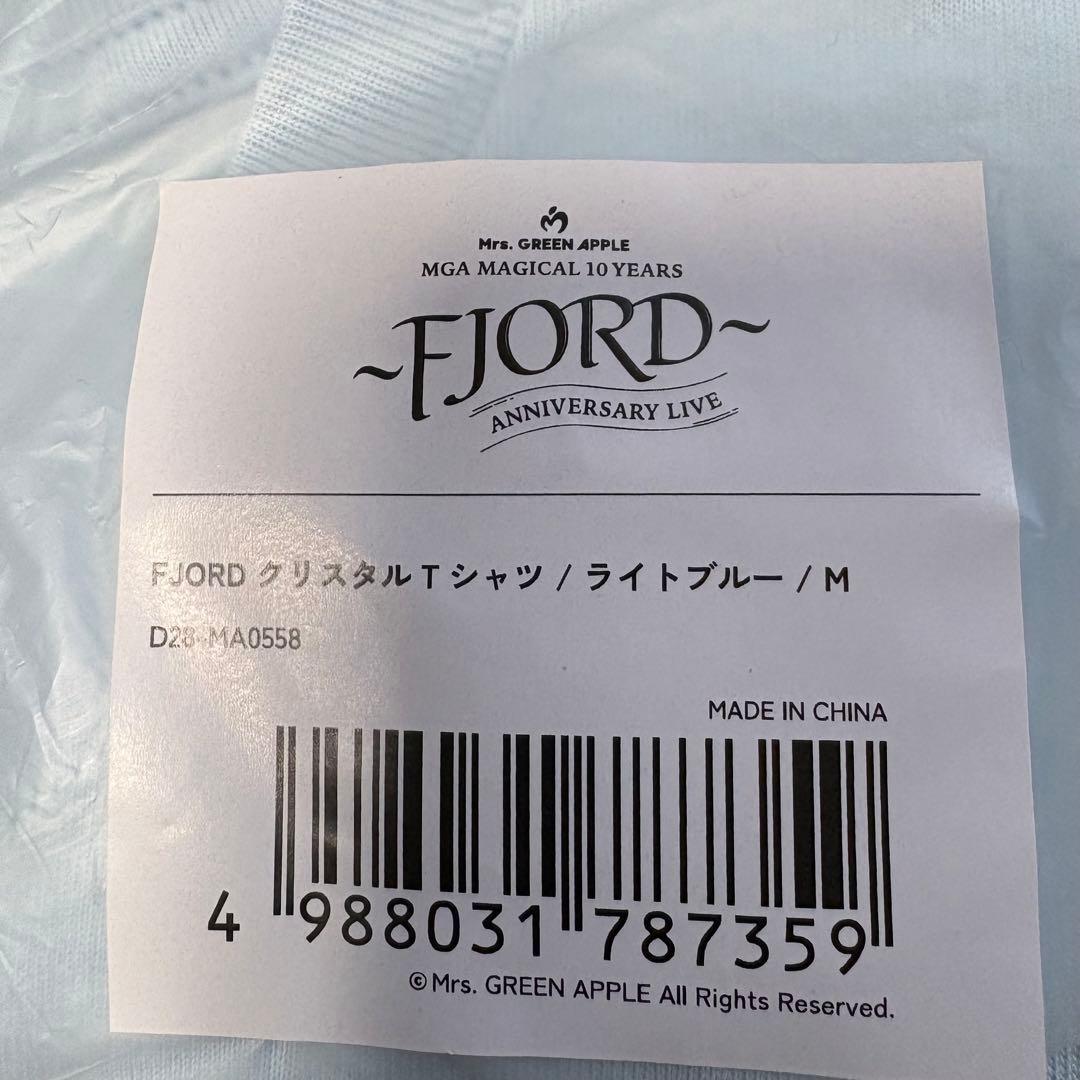 【即日発送】新品 ミセス FJORD クリスタルTシャツ ライトブルー M