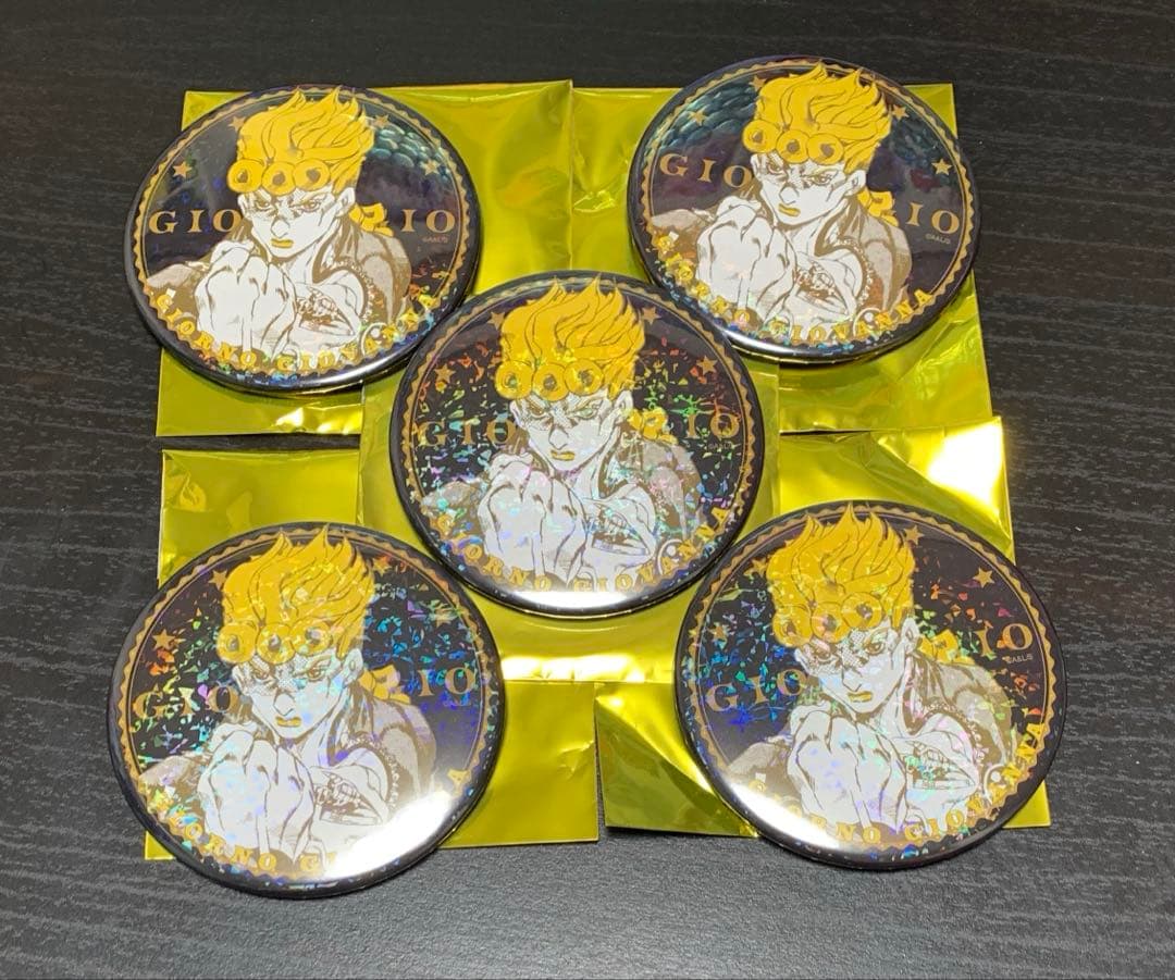 ジョジョ ワールド ホログラム缶バッジ コレクション　ジョルノ　5個セット