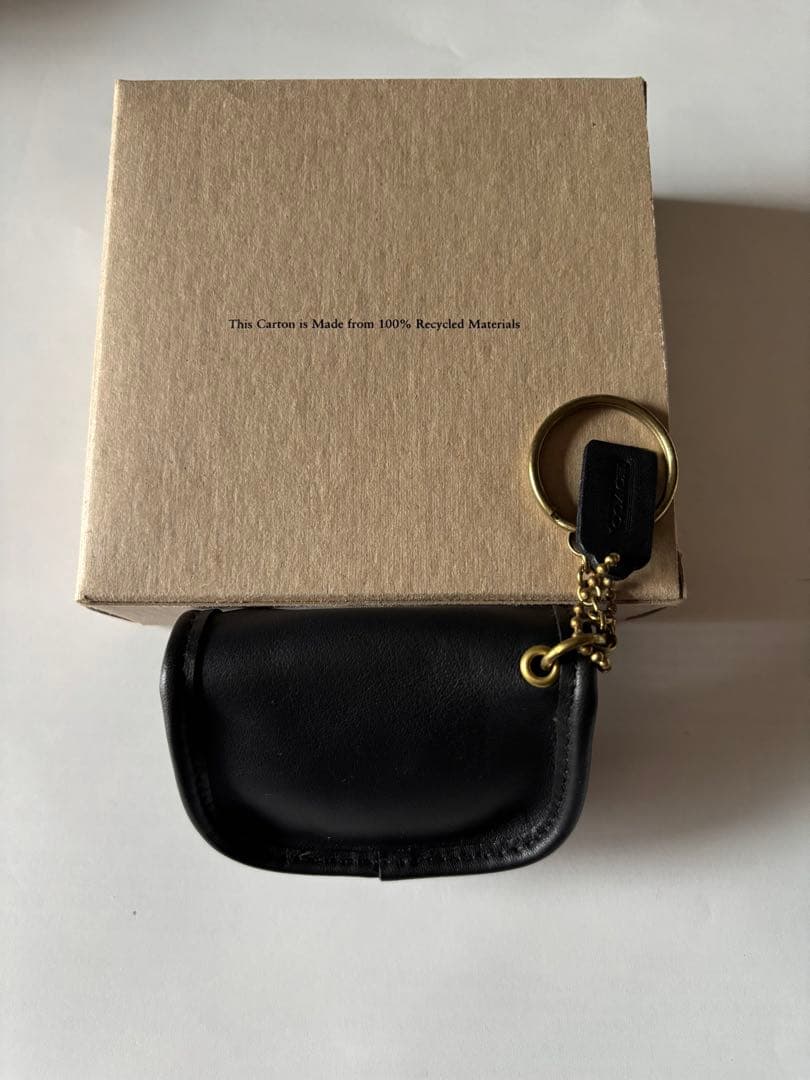 COACH 黒い小銭入れ キーホルダー付き