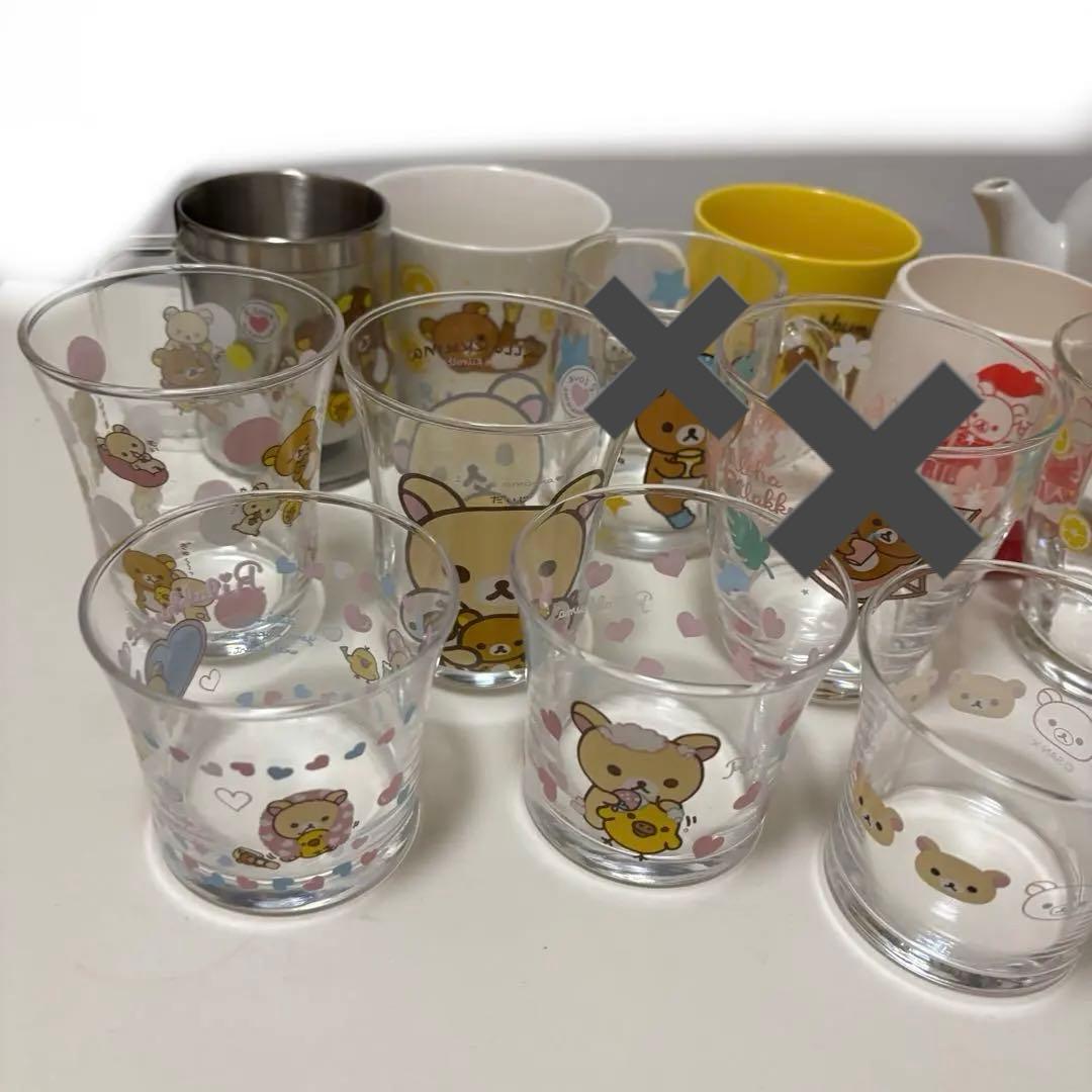 【バラ売り可】リラックマ グラス マグカップ ティーポット コップ セット