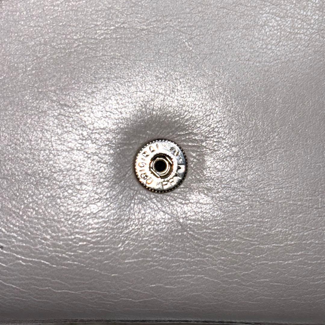 美品✨　【マルジェラ】折り財布 グラムスラム カレンダー オールレザー グレー